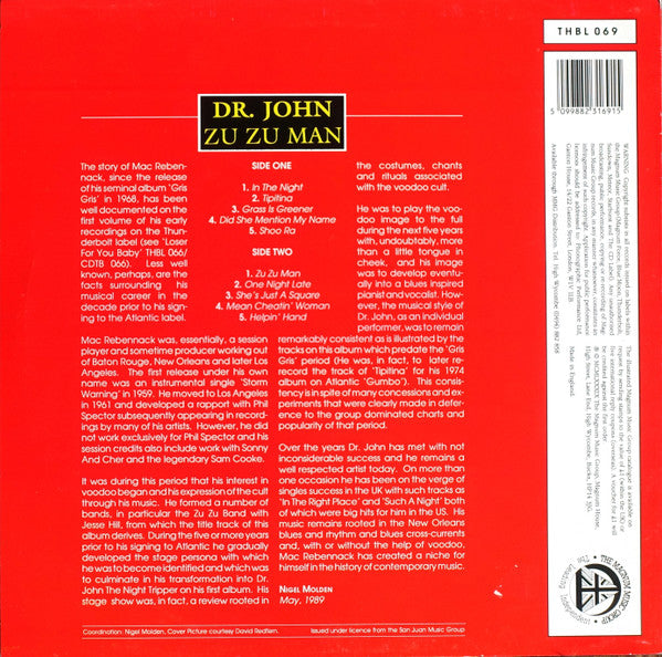 Dr. John : Zu Zu Man (LP, Album, Comp)