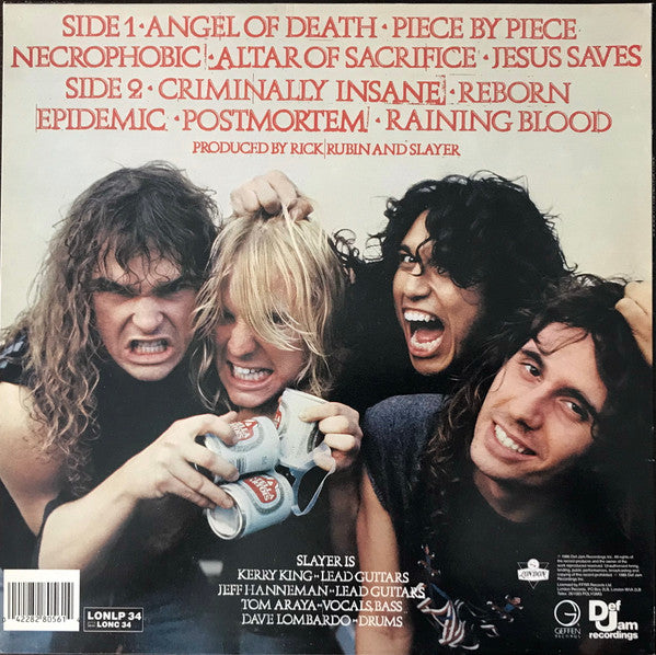 Slayer : Reign In Blood (LP, Album)