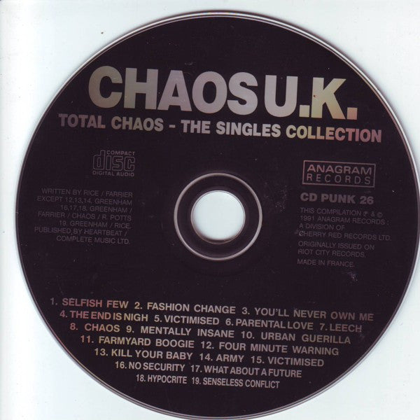 Chaos U.K.* : Total Chaos - The Singles Collection (CD, Comp)