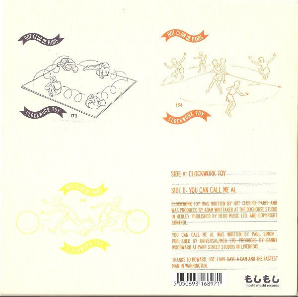 Hot Club De Paris : Clockwork Toy (7", Single, Ltd)