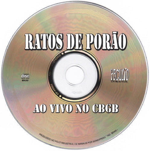 Ratos De Porão : Ao Vivo No CBGB (CD, Album)