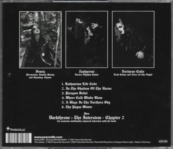 Darkthrone : A Blaze In The Northern Sky (CD, Album, Enh, RE, RM, RP, OBI)