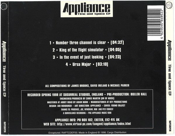 USED: Appliance - Time And Space EP (CD, EP, Ltd) - Used - Used