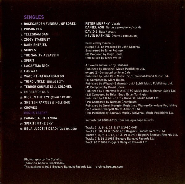USED: Bauhaus - 5 Albums (CD, Album, RE, RM + CD, Album, RE, RM + CD, Album,) - Used - Used