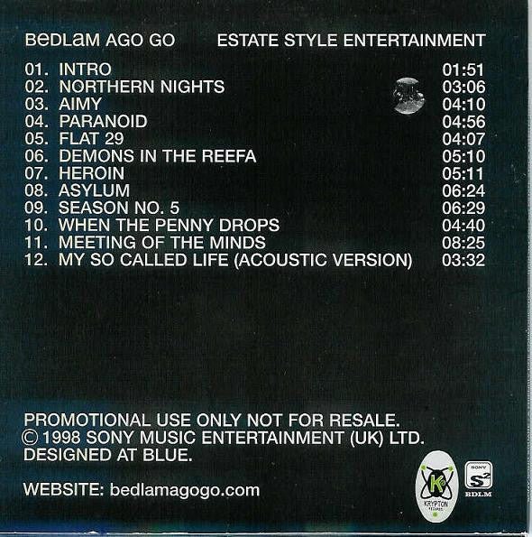 USED: Bedlam Ago Go - Estate Style Entertainment (CD, Album, Promo) - Used - Used