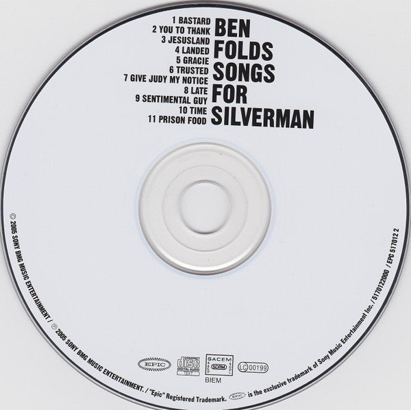 USED: Ben Folds - Songs For Silverman (CD, Album) - Used - Used