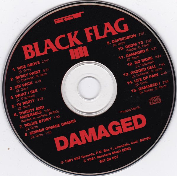 USED: Black Flag = ベラック・フラッグ* - Damaged (CD, Album, RE) - Used - Used