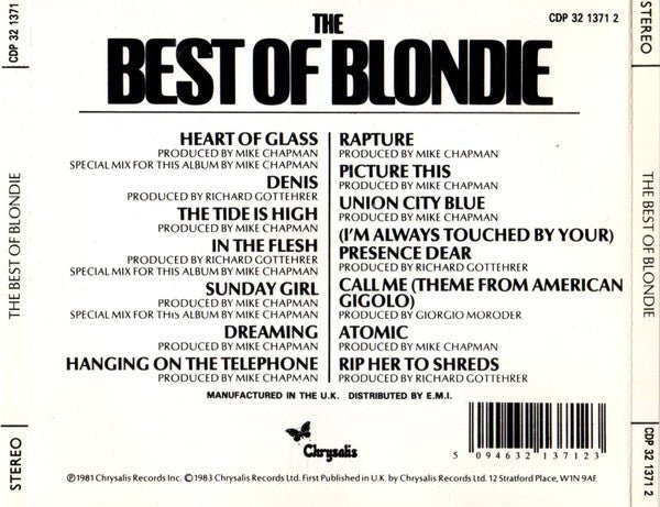 USED: Blondie - The Best Of Blondie (CD, Comp, RE) - Used - Used
