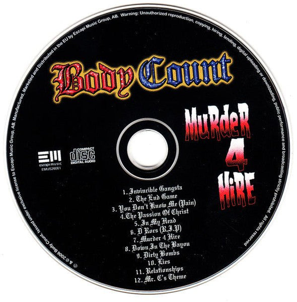 USED: Body Count - Murder 4 Hire (CD, Album) - Used - Used