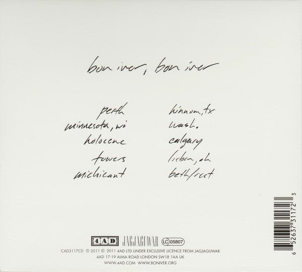 USED: Bon Iver - Bon Iver, Bon Iver (CD, Album, Gat) - Used - Used