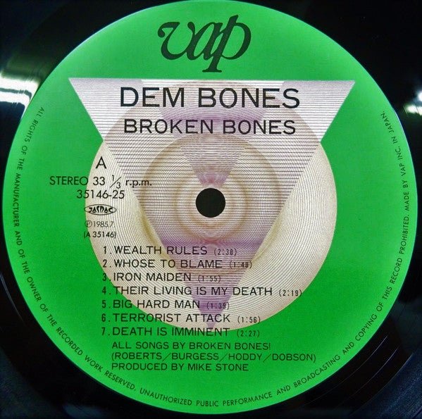 USED: Broken Bones!* - Dem Bones (LP, Album) - Used - Used