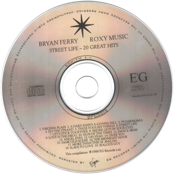 USED: Bryan Ferry / Roxy Music - Street Life - 20 Great Hits (CD, Comp) - Used - Used