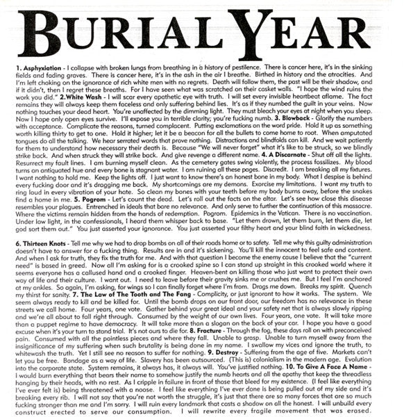USED: Burial Year - Pestilence (LP, Album, W/Lbl) - Used - Used