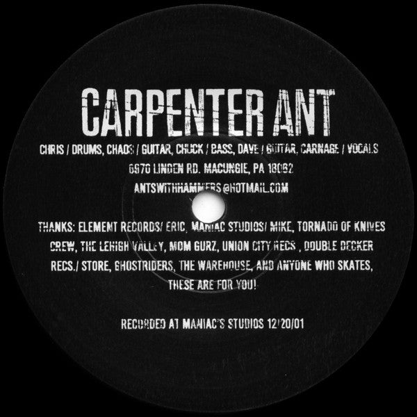 USED: Carpenter Ant / Tornado Of Knives - Carpenter Ant / Tornado Of Knives (7", EP) - Used - Used