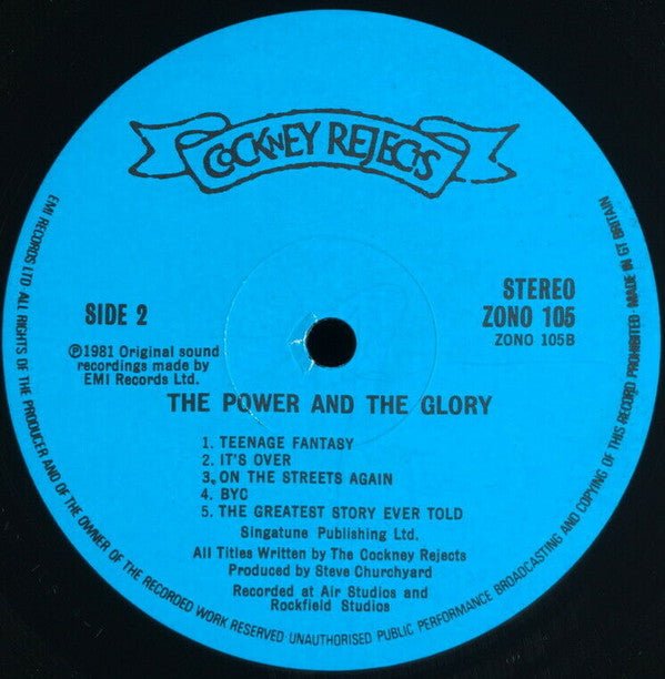 USED: Cockney Rejects - The Power & The Glory (LP, Album) - Used - Used