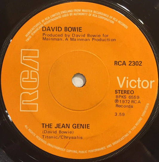 USED: David Bowie - The Jean Genie (7", Single, Sol) - Used - Used
