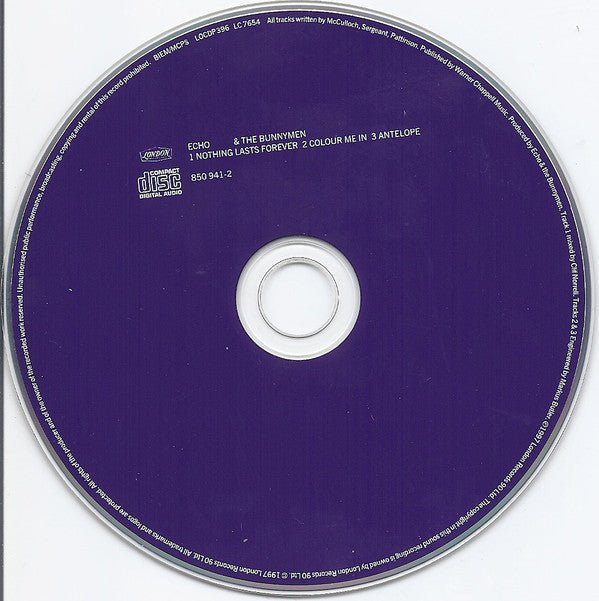 USED: Echo & The Bunnymen - Nothing Lasts Forever (CD, Single) - Used - Used