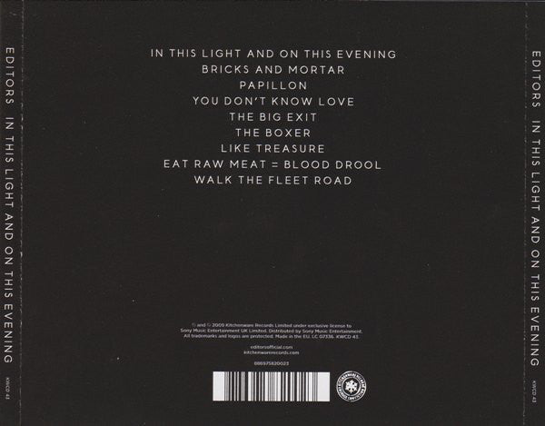 USED: Editors - In This Light And On This Evening (CD, Album, Son) - Used - Used