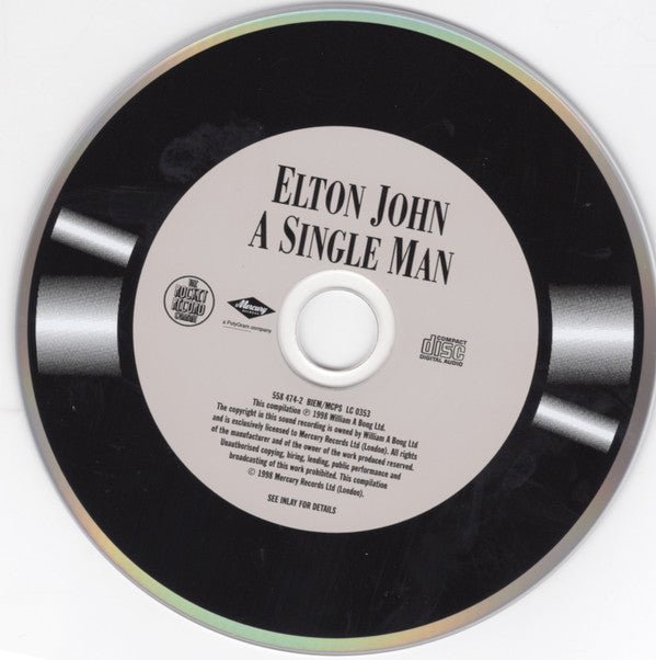 USED: Elton John - A Single Man (CD, Album, RE, RM, RP) - Used - Used