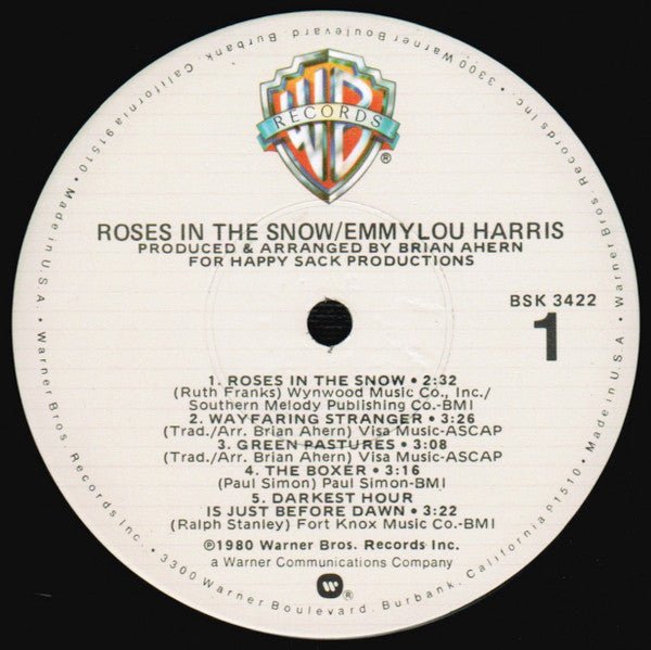 USED: Emmylou Harris - Roses In The Snow (LP, Album, Los) - Used - Used