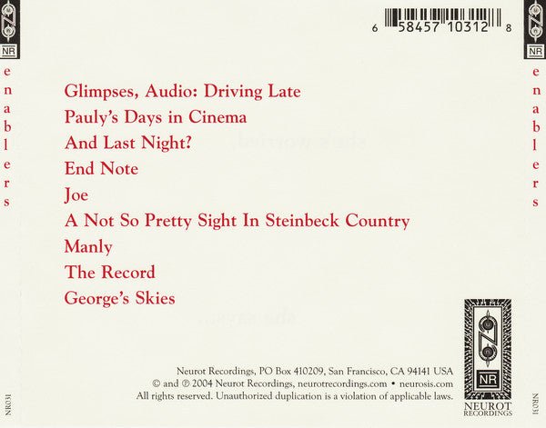 USED: Enablers - End Note (CD, Album) - Used - Used