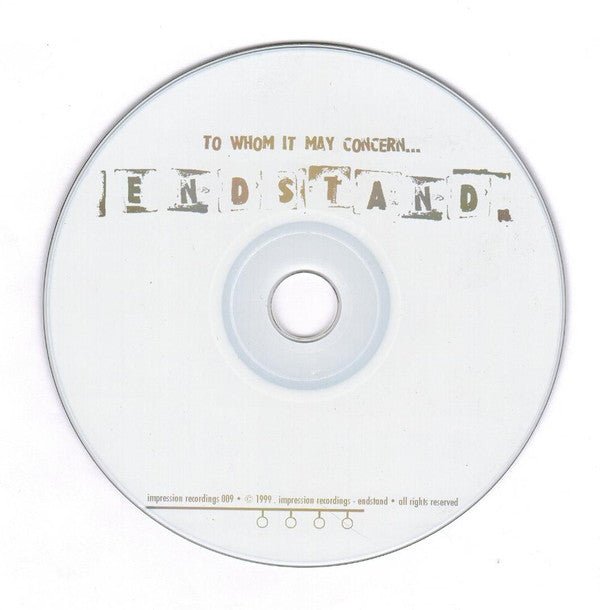 USED: Endstand - To Whom It May Concern (CD, Album, Dig) - Used - Used