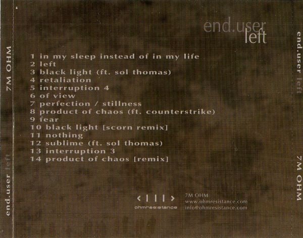 USED: End.user* - Left (CD, Album) - Used - Used