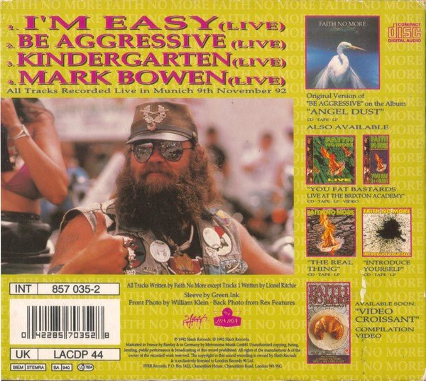 USED: Faith No More - I'm Easy (Live) / Be Aggressive (Live) (CD, Single, Ltd, CD1) - Used - Used