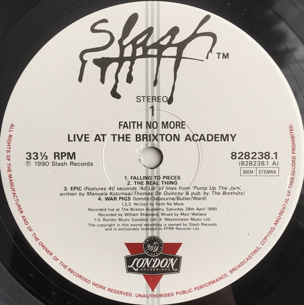 USED: Faith No More - Live At The Brixton Academy (LP, Album) - Used - Used