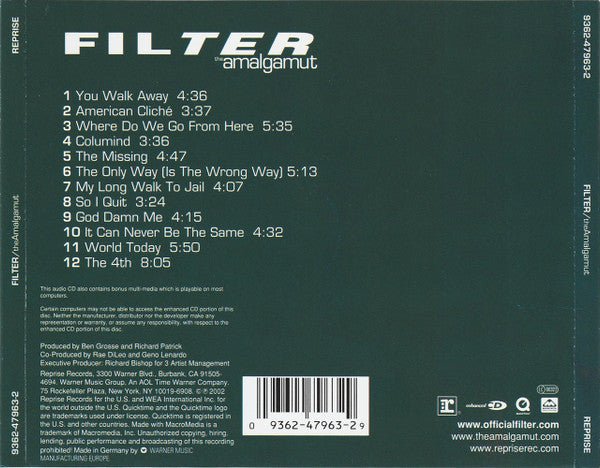 USED: Filter - The Amalgamut (CD, Album, Enh) - Used - Used