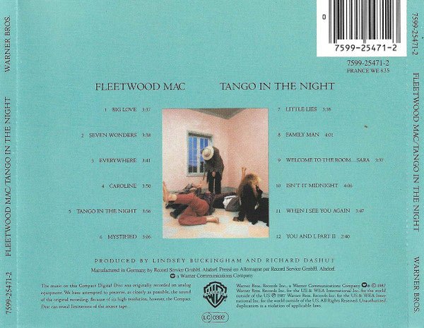 USED: Fleetwood Mac - Tango In The Night (CD, Album) - Used