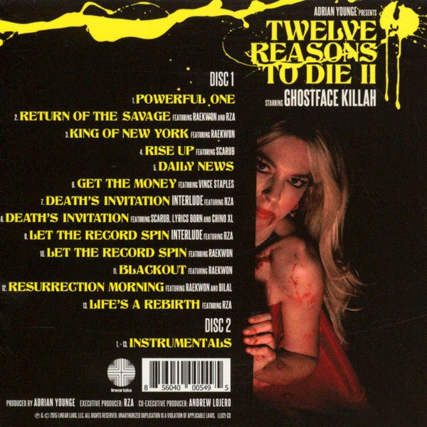 USED: Ghostface Killah & Adrian Younge - Twelve Reasons To Die II (2xCD, Album) - Used - Used