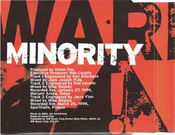 USED: Green Day - Minority (CD, Single) - Used - Used