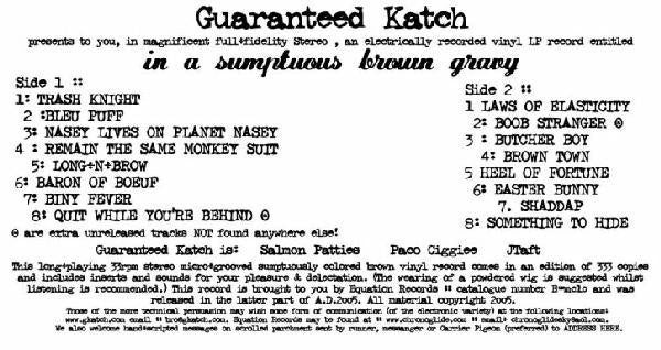 USED: Guaranteed Katch - In A Sumptuous Brown Gravy (LP) - Used - Used