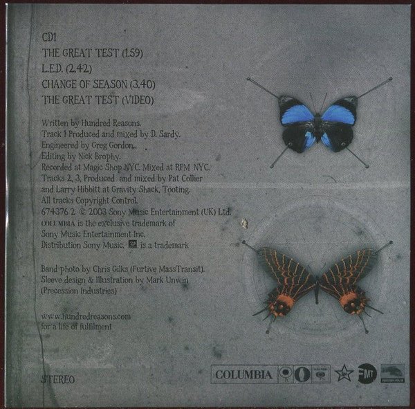 USED: Hundred Reasons - The Great Test (CD, Single, Enh, CD1) - Used - Used
