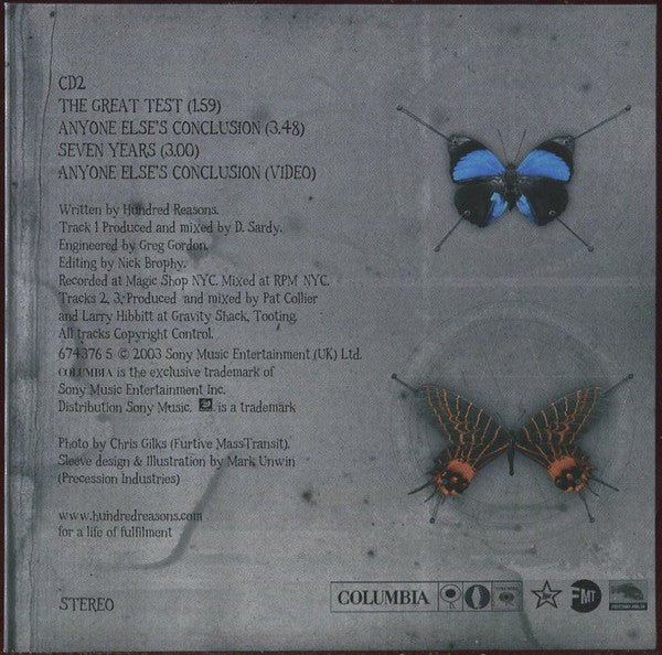 USED: Hundred Reasons - The Great Test (CD, Single, Enh, CD2) - Used - Used
