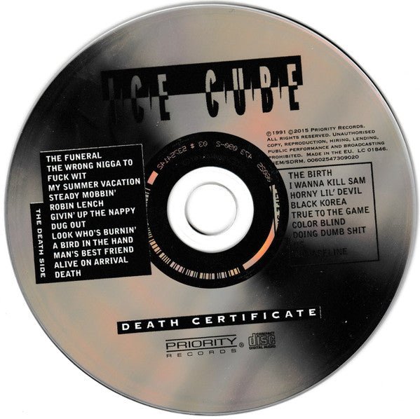 USED: Ice Cube - Death Certificate (CD, Album, RE) - Used - Used