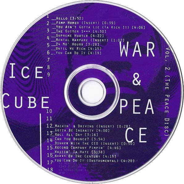 USED: Ice Cube - War & Peace Vol. 2 (The Peace Disc) (CD, Album) - Used - Used