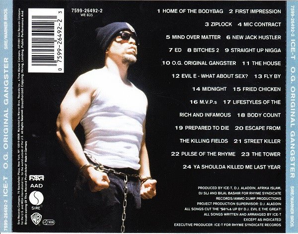 USED: Ice-T - Original Gangster OG (CD, Album, RE, RP) - Used - Used