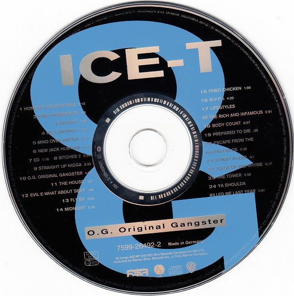 USED: Ice-T - Original Gangster OG (CD, Album, RE, RP) - Used - Used