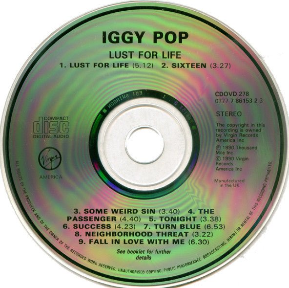 USED: Iggy Pop - Lust For Life (CD, Album, RE, RP, Swi) - Used - Used