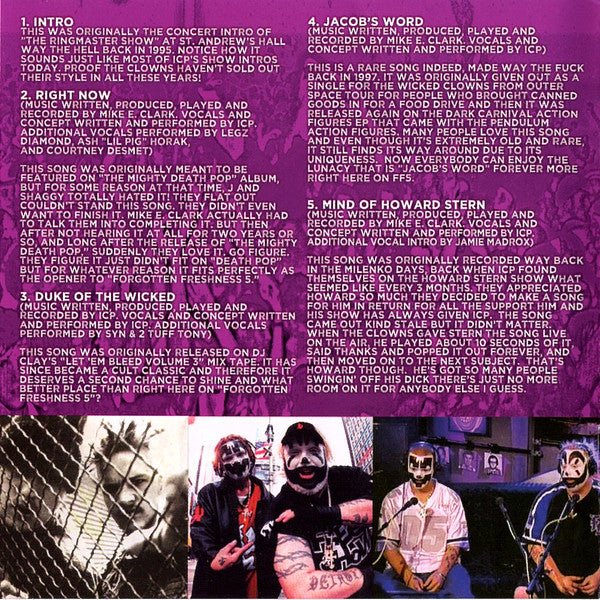 USED: Insane Clown Posse - Forgotten Freshness Volume 5 (CD, Comp) - Used - Used