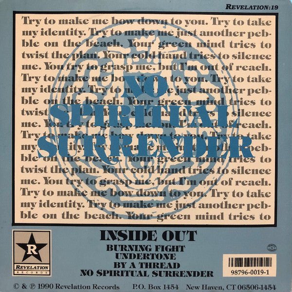 USED: Inside Out - No Spiritual Surrender (7") - Used - Used