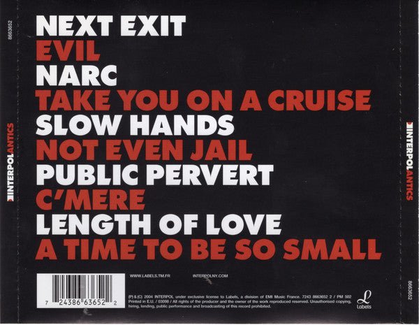 USED: Interpol - Antics (CD, Album, Enh) - Used - Used
