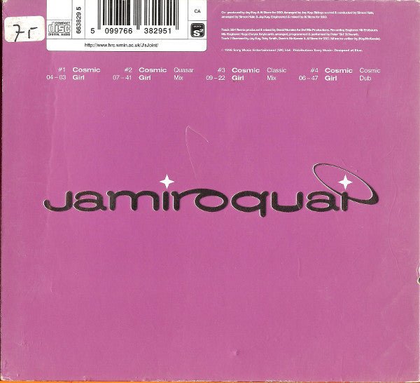 USED: Jamiroquai - Cosmic Girl (CD, Single, Sli) - Used