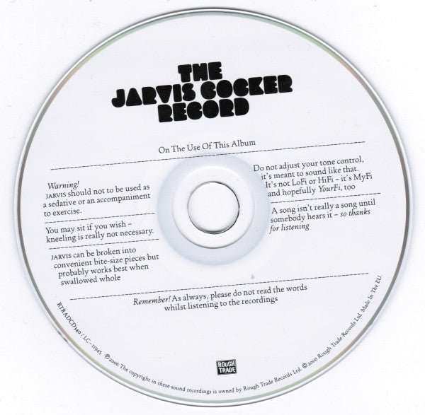 USED: Jarvis* - The Jarvis Cocker Record (CD, Album) - Used - Used