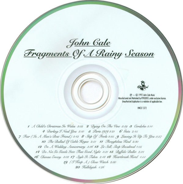 USED: John Cale - Fragments Of A Rainy Season (CD, Album) - Used - Used