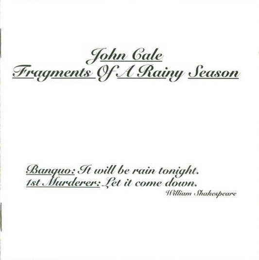 USED: John Cale - Fragments Of A Rainy Season (CD, Album) - Used - Used