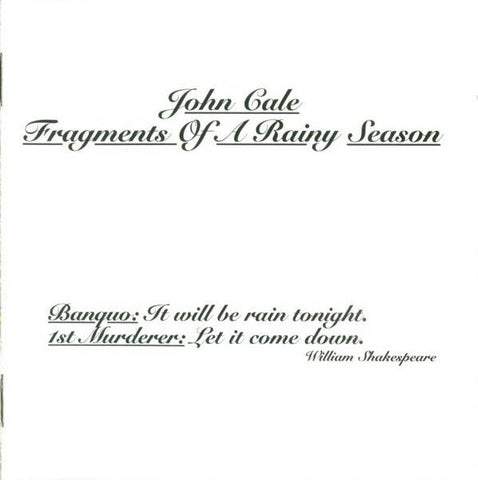 USED: John Cale - Fragments Of A Rainy Season (CD, Album) - Used - Used