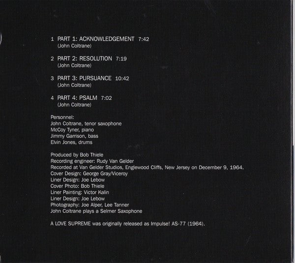 USED: John Coltrane - A Love Supreme (CD, Album, RE, RM, Dig) - Used - Used